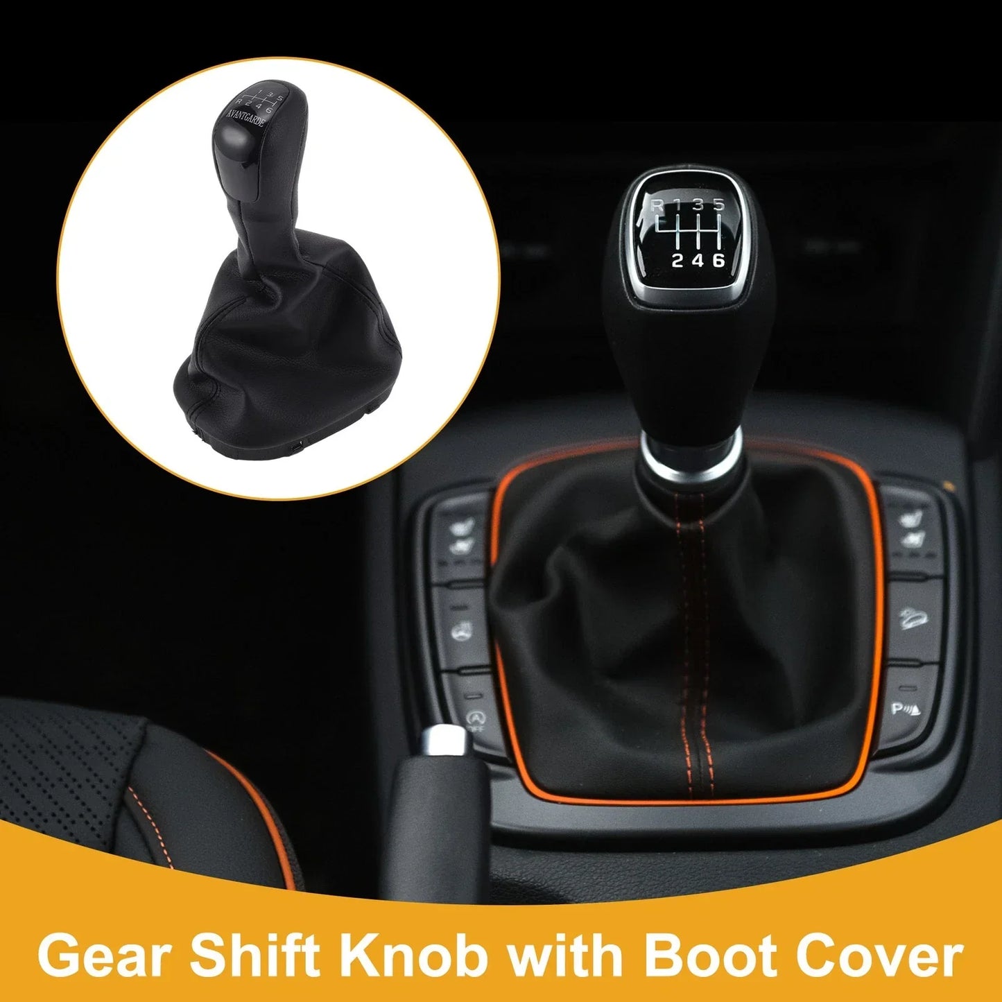 6 Speed Gear Shifter Knob & Cover for Mercedes-Benz C-Class (2001-2007)