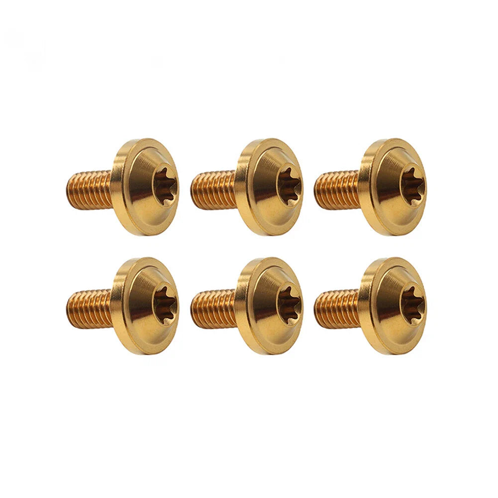 6 x Gold Titanium M5x25mm Torx Head Bolts for Bike Motorcycle