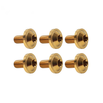 6 x Gold Titanium M5x25mm Torx Head Bolts for Bike Motorcycle