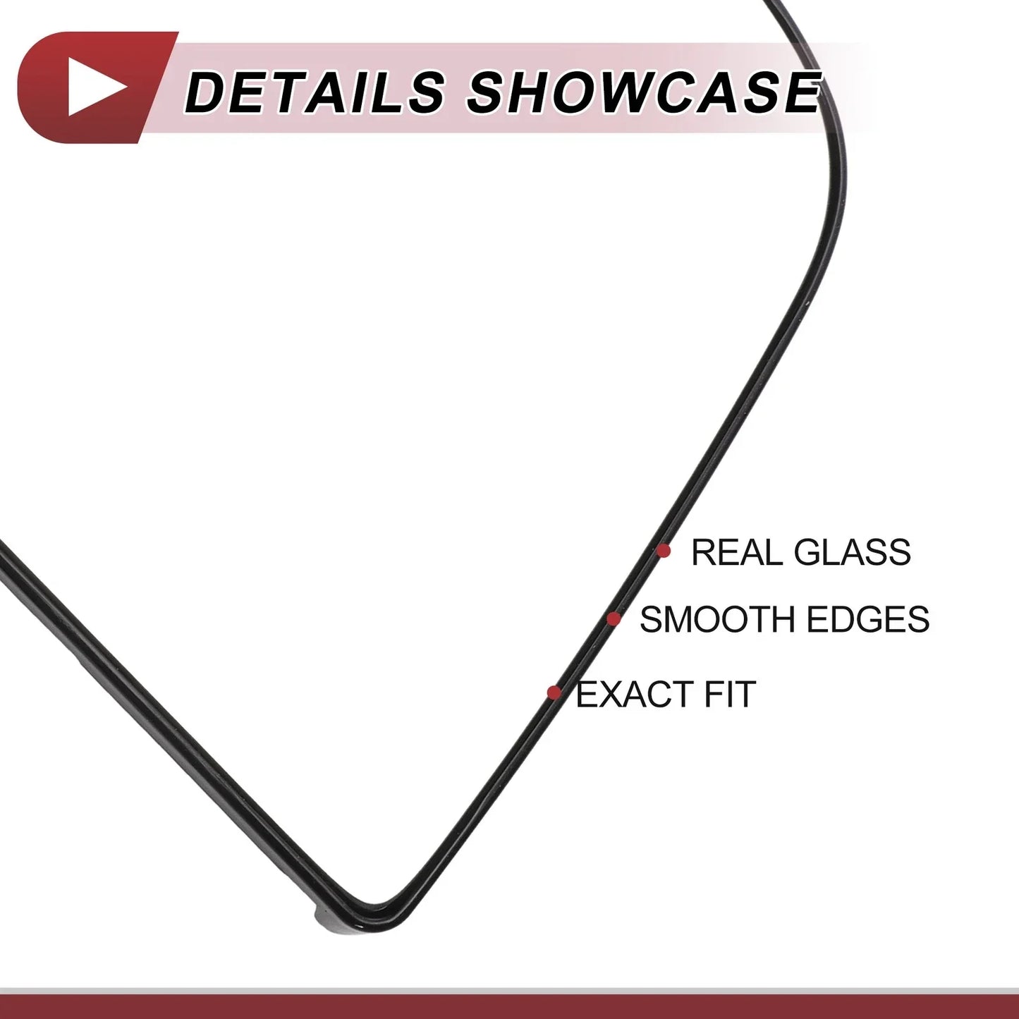 Right Passenger Side Upper Mirror Glass Replacement for Chevrolet