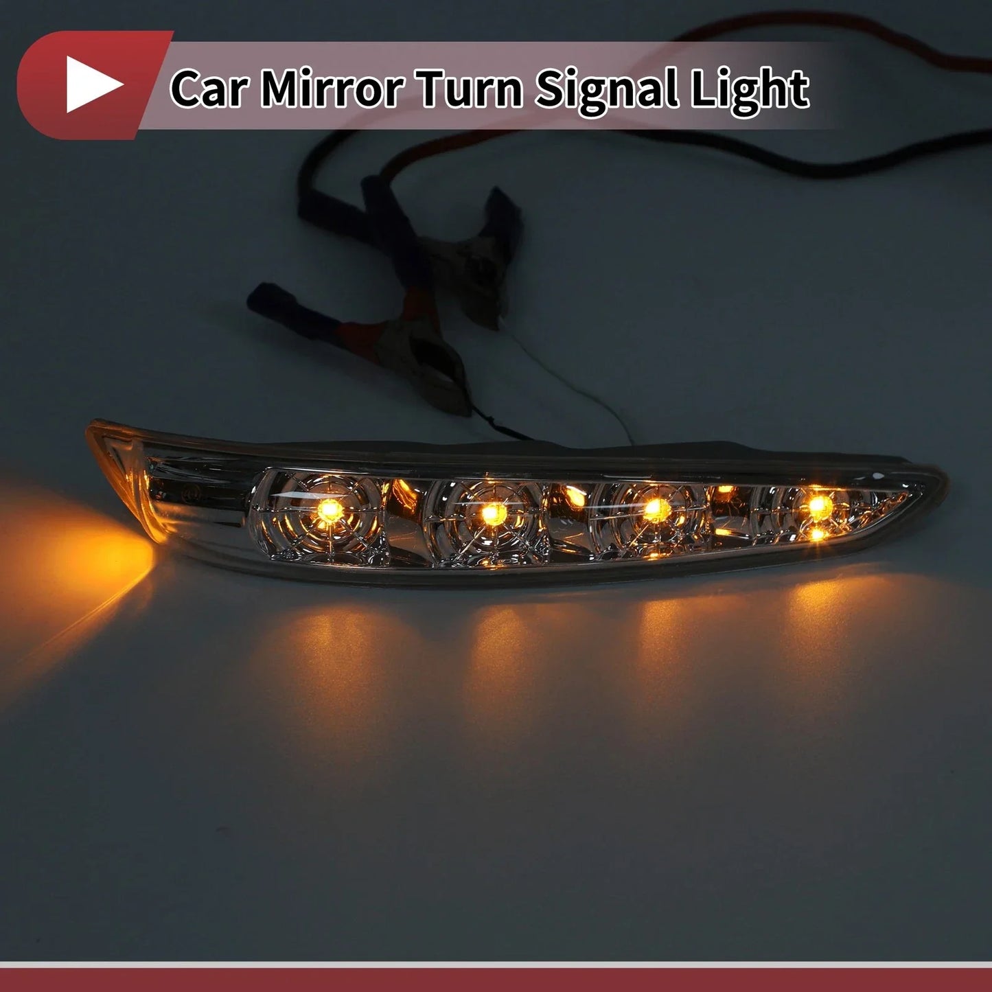 Right Mirror Turn Signal Light for Hyundai Sonata 2009-2014 Gray Clear Plastic