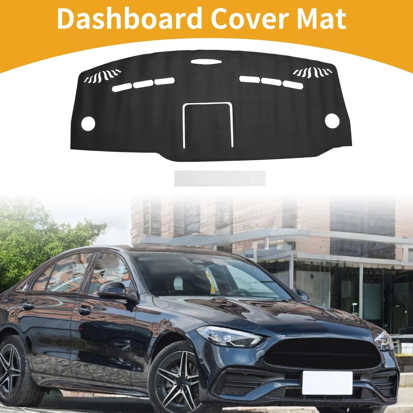 Dashboard Cover Mat for Mercedes-Benz Vito (2015-2020) - Black Carpet