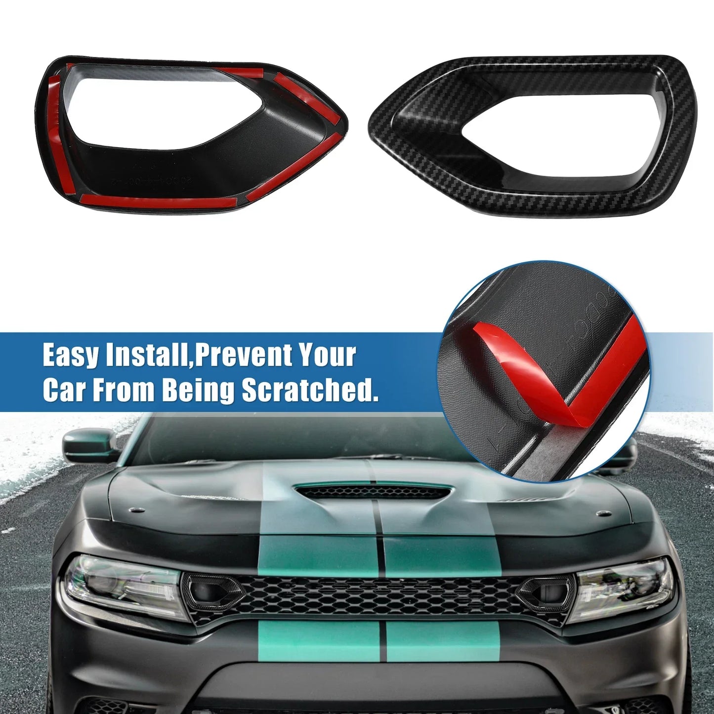 Front Bumper Center Grill Trim Cover for Dodge Charger R/T (2015-2023)