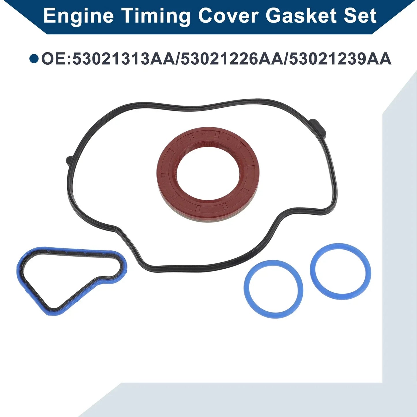 Engine Timing Cover Gasket Set for Dodge Durango 3.7L 4.7L (2003-2009)