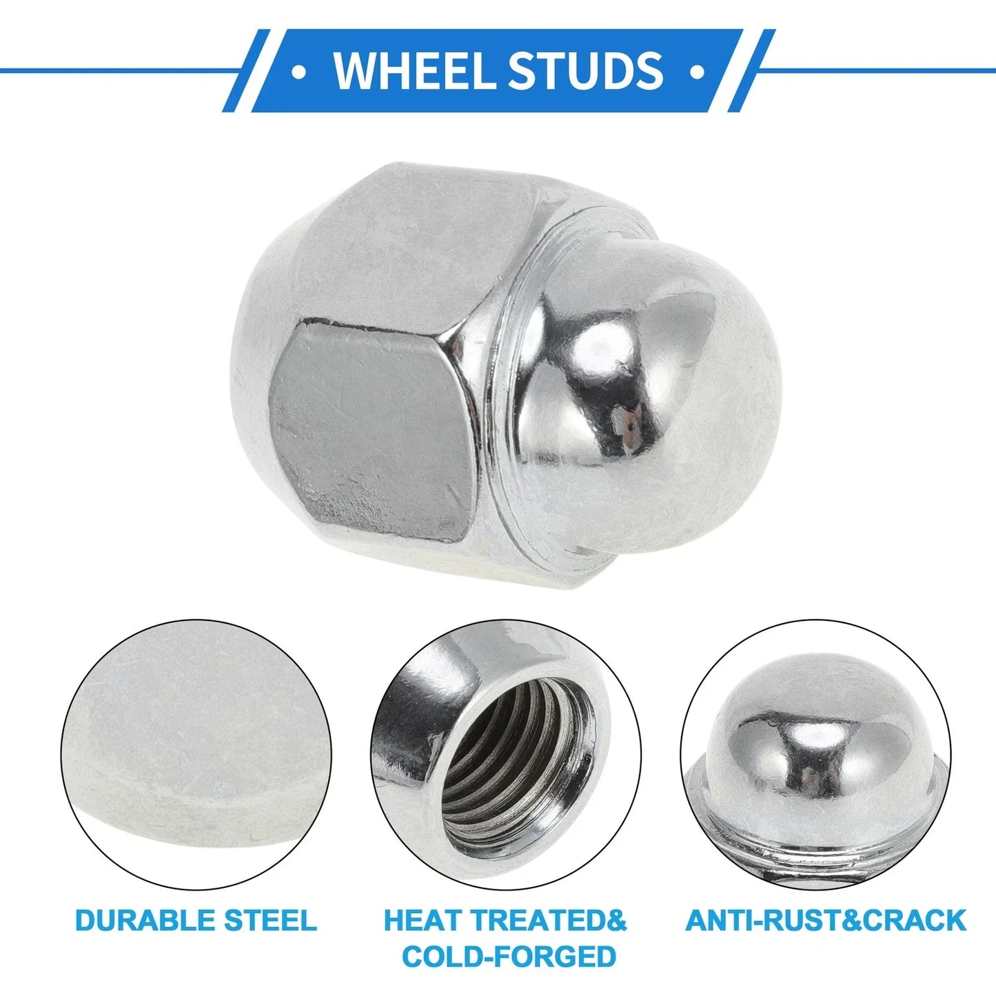4 x M12x1.5 Wheel Lug Nuts for Hyundai Accent (2007-2009)