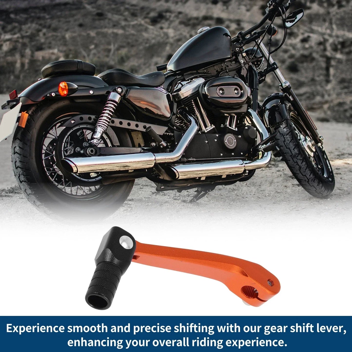 Folding Motorcycle Gear Shifter Lever for Honda CRF150F (2003-2017) Orange Black