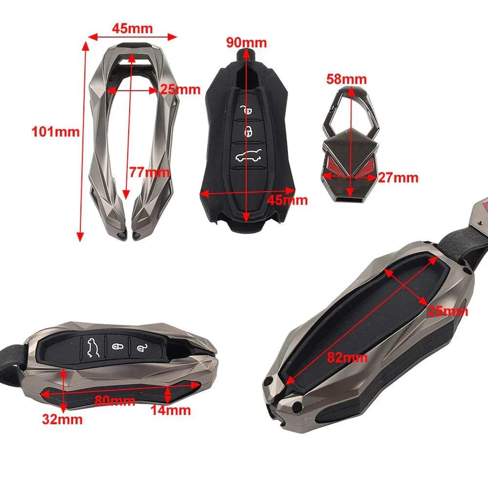 Smart Key Fob Cover Case for Porsche Cayenne Panamera 911 Macan (2010-2023)