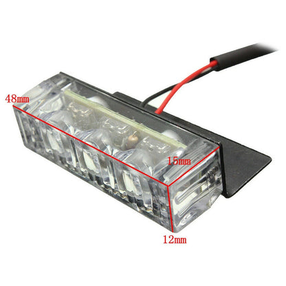 LED Red/Blue Strobe Lights for Car Truck Grill Lamp