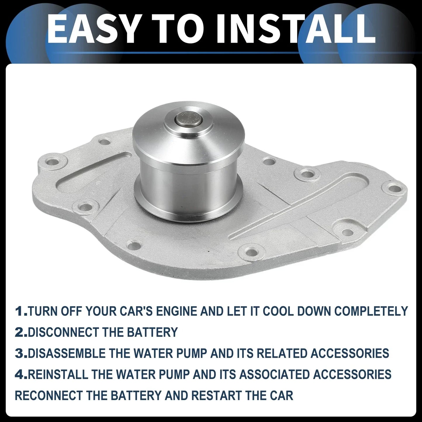 Water Pump with Idler Pulley Kit for Chrysler PT Cruiser (2003-2010)