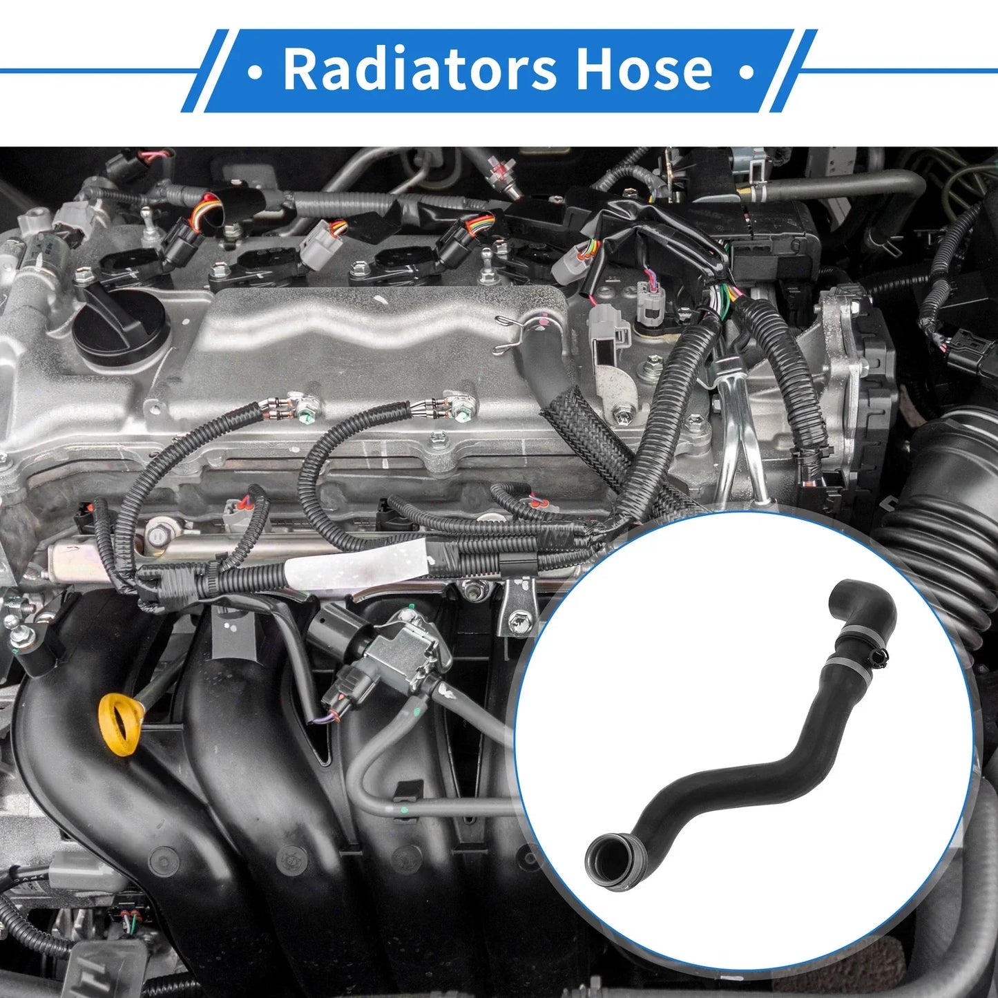 Radiator Hose for Mercedes-Benz E500 5.0L (2003-2006) - Rubber Black