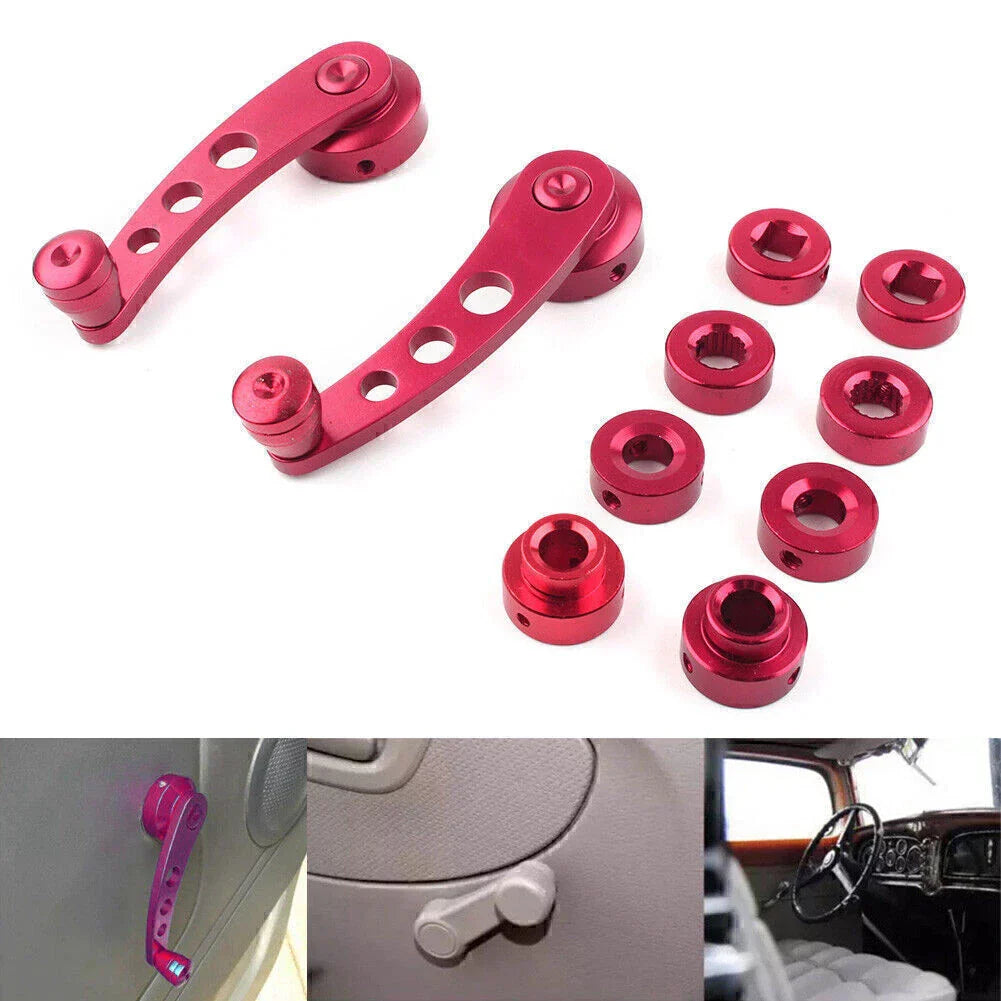 Universal Aluminum Alloy Window Crank Handle for Car (2 pcs)