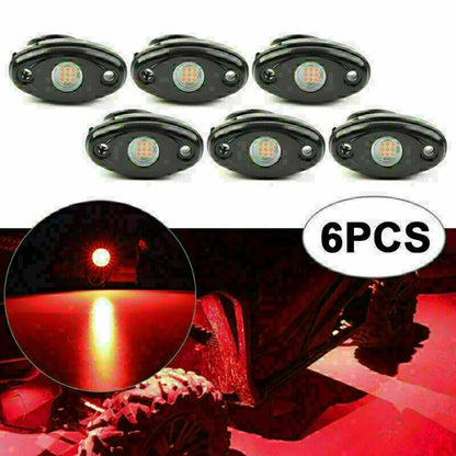 9W Red LED Rock Lights for JEEP Offroad Truck Underbody (2018-2023)