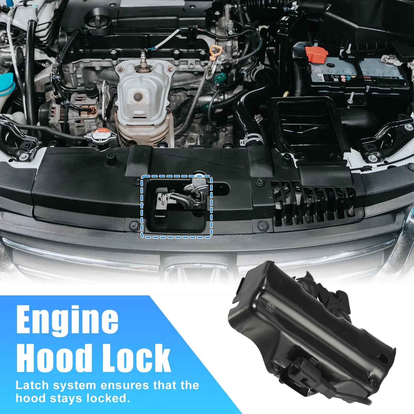 Hood Latch Lock for Lexus IS350 2006-2015 - Metal Black Replacement