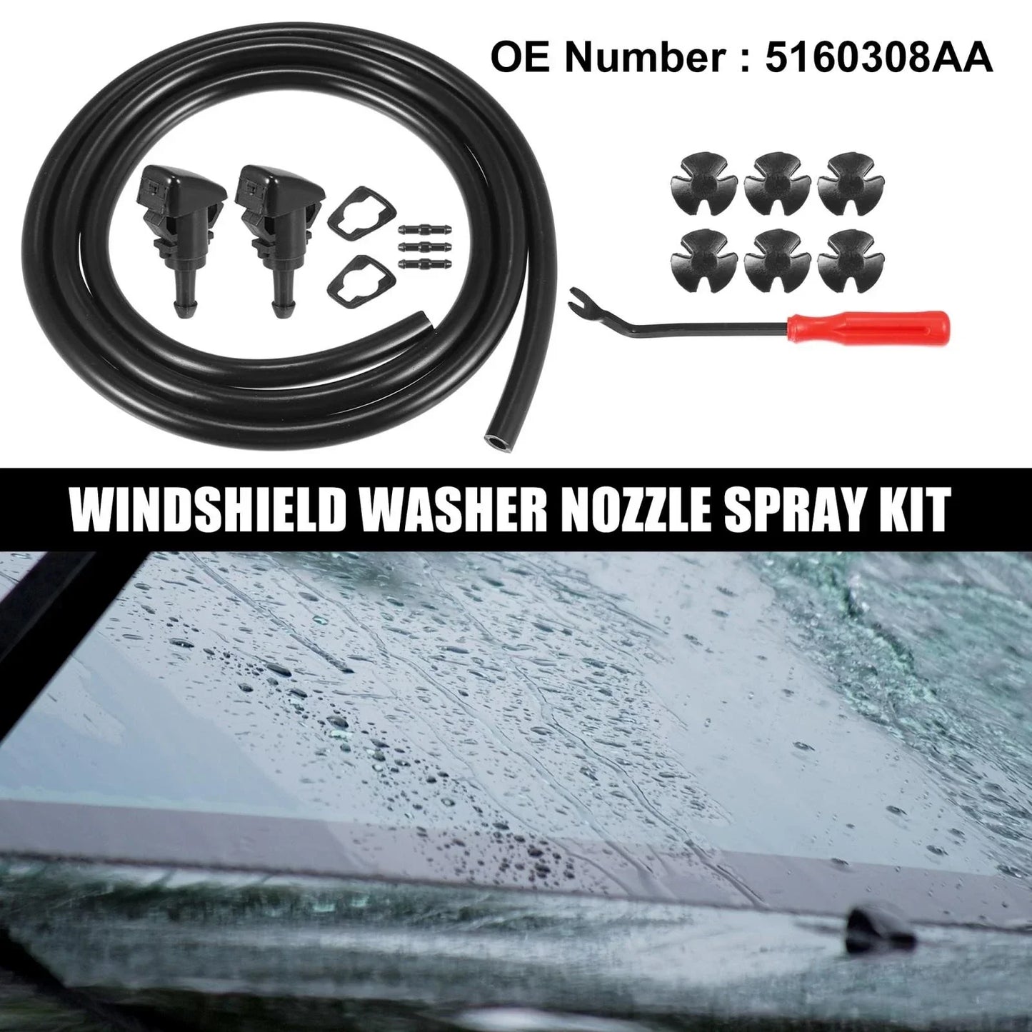 15 x Front Windshield Washer Nozzles for Dodge Caliber (2007-2012)
