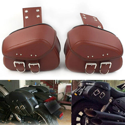 Universal PU Leather Saddle Bags for Harley Sportster Dyna