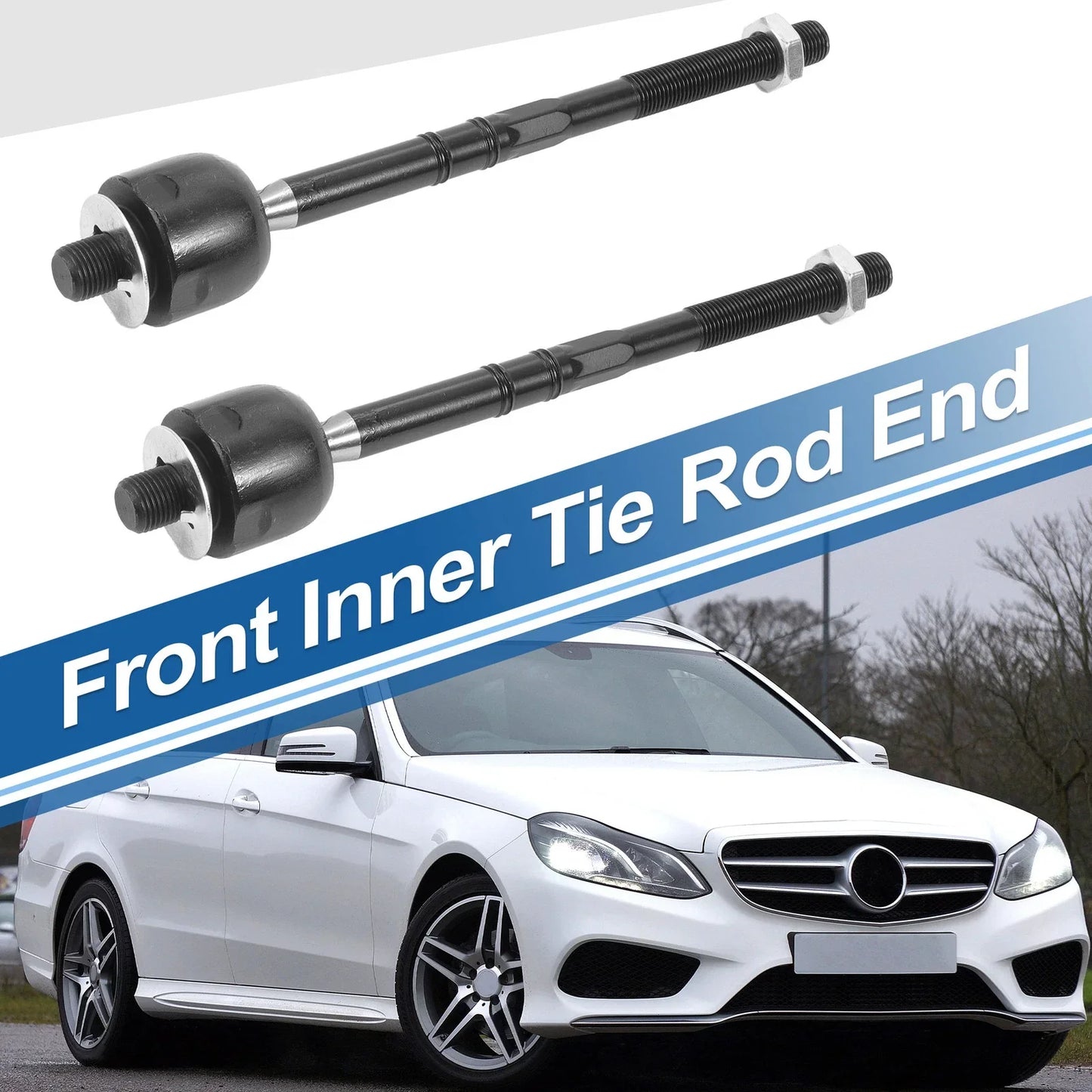 2 x Front Inner Tie Rod End Links for Mercedes-Benz S600 (2001-2006)