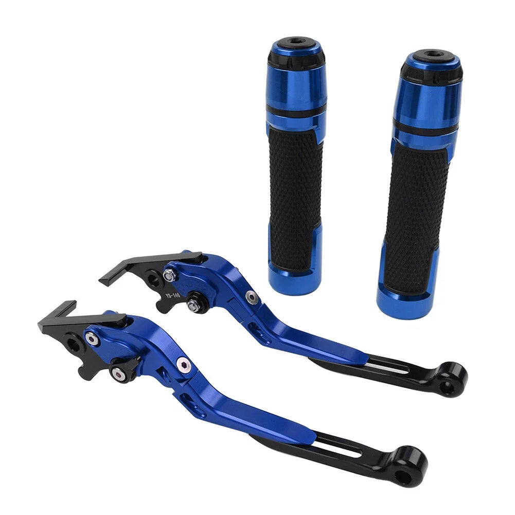 Blue Extendable Brake Clutch Lever Grip Set for BMW S1000XR (2015-2021)