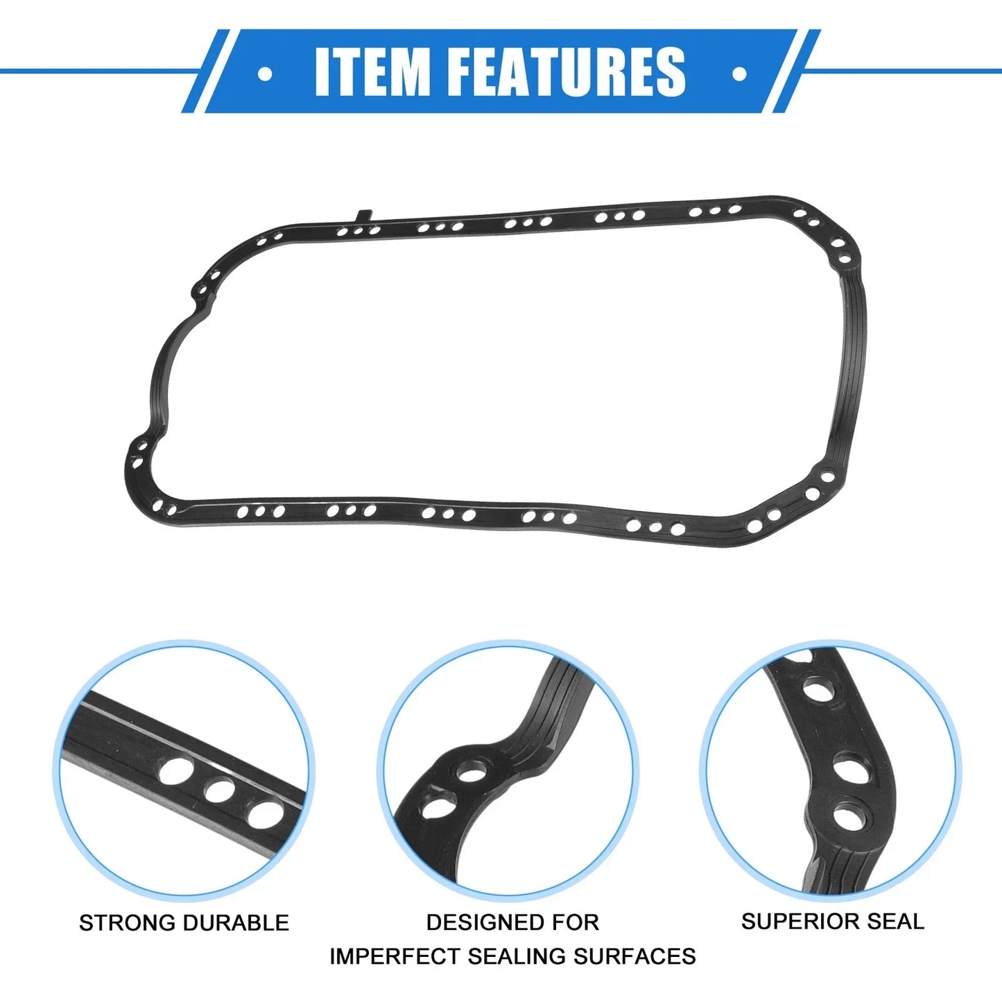 Oil Pan Gasket for Honda Civic Del Sol S SI (1996-1997) Rubber Black