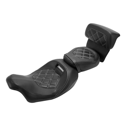 Driver Passenger Backrest Pad for Harley CVO Road Street Glide (2014-2023)