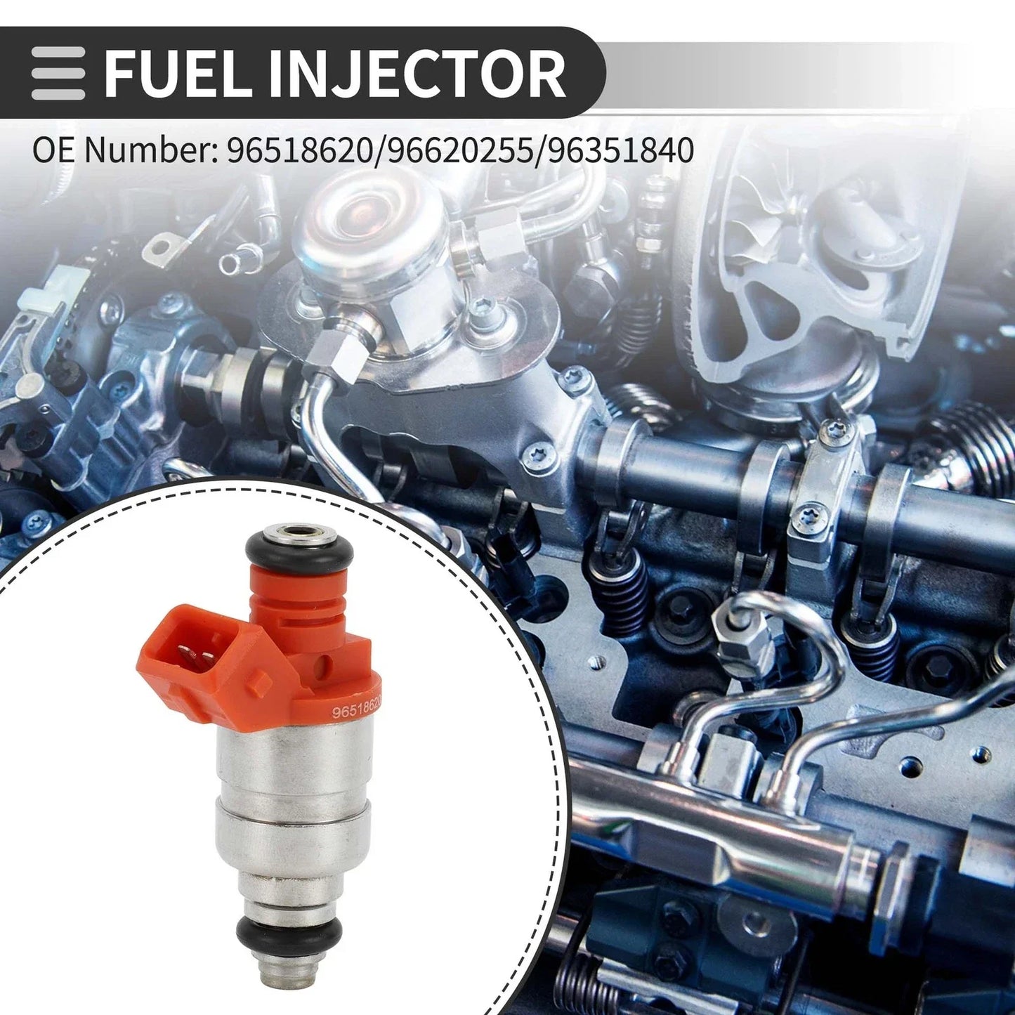 Fuel Injector 0.8 for CHEVROLET Matiz (2005-2013) - Silver Tone 1 x Pc