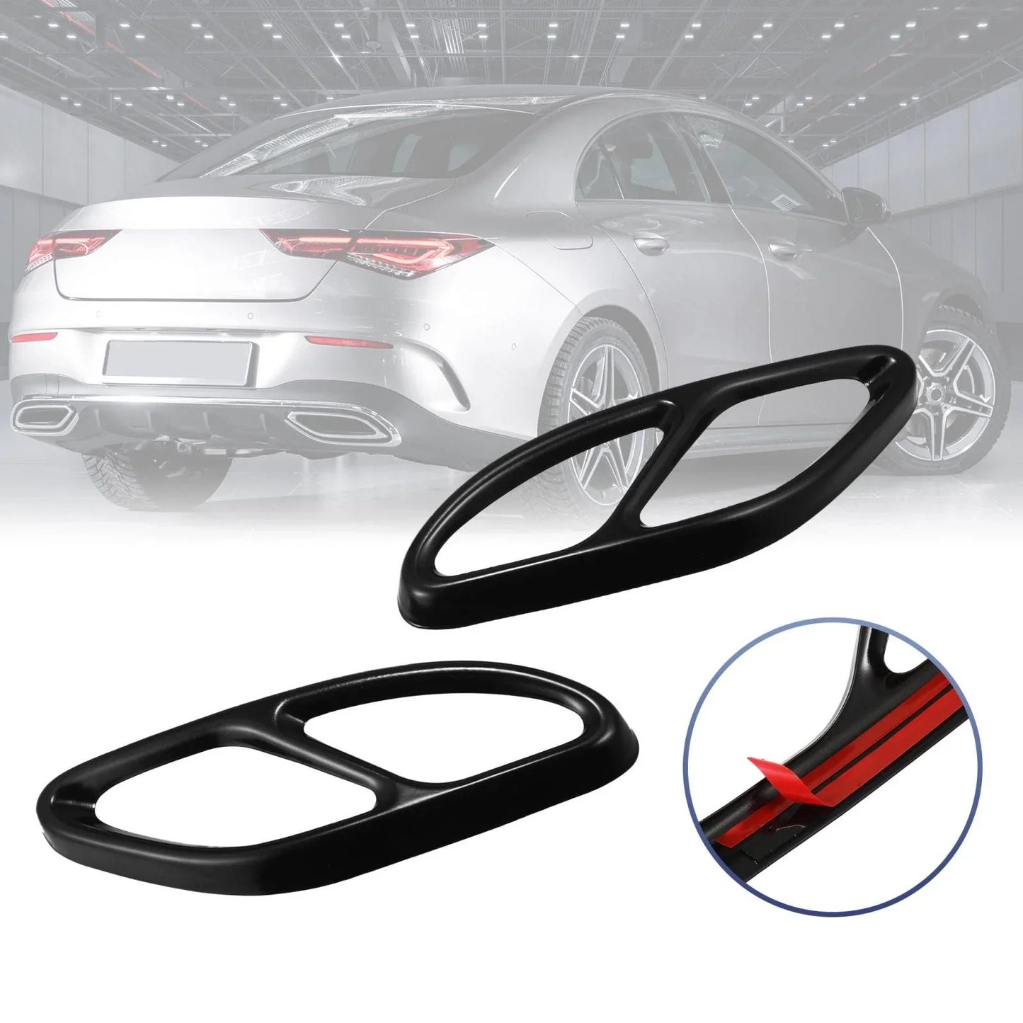 Exhaust Tail Pipe Mufflers Covers for Mercedes-Benz A Class A200 (2016-2019)
