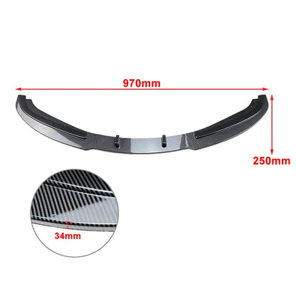 Front Bumper Spoiler Lip for BMW 3 Series E90 2009-2012 Bright Black