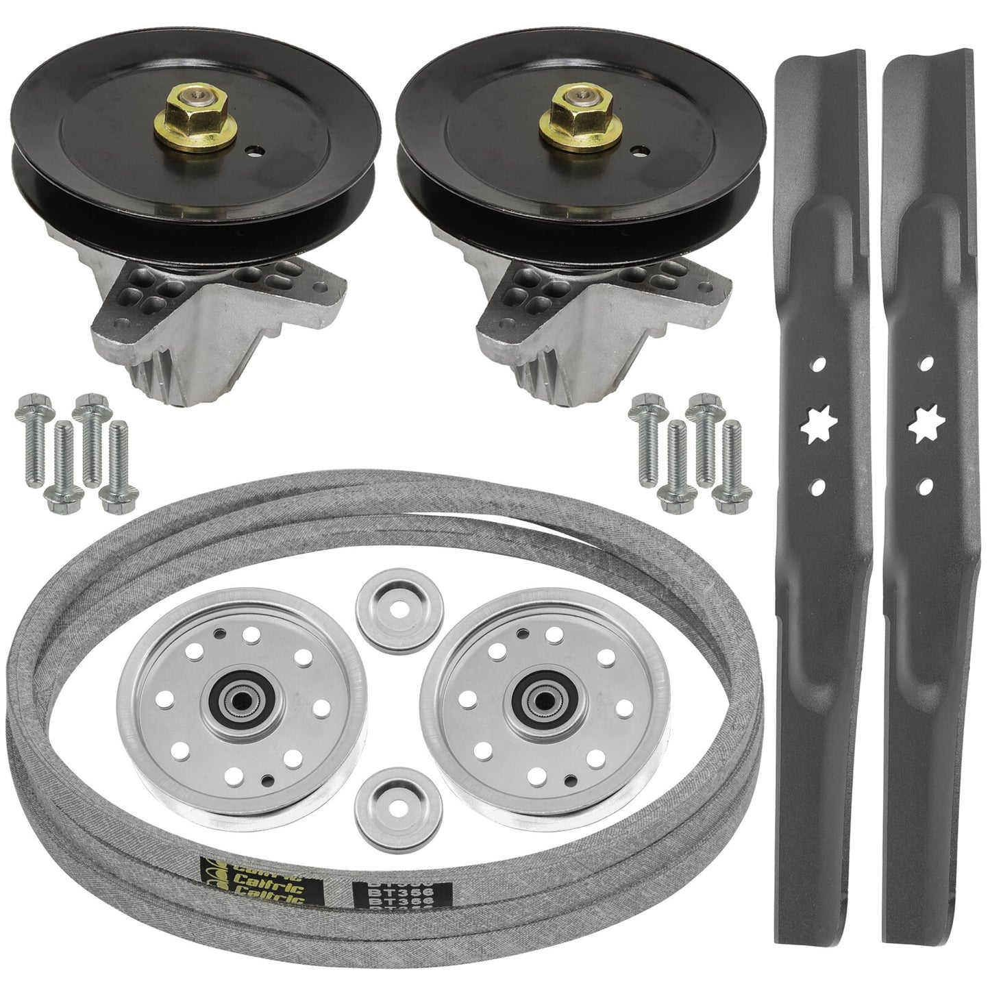 Deck Spindle Blade Belt Pulley Kit for Troy-Bilt LT4200 (2012–2014)