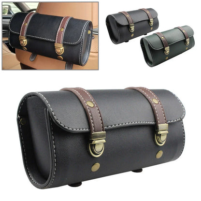 Universal Motorcycle Front Fork Tool Bag Pouch Saddle Bag - Black