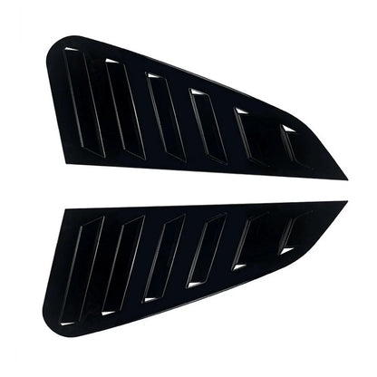 Gloss Black Rear Window Louvers for Subaru Impreza WRX (2011-2014)