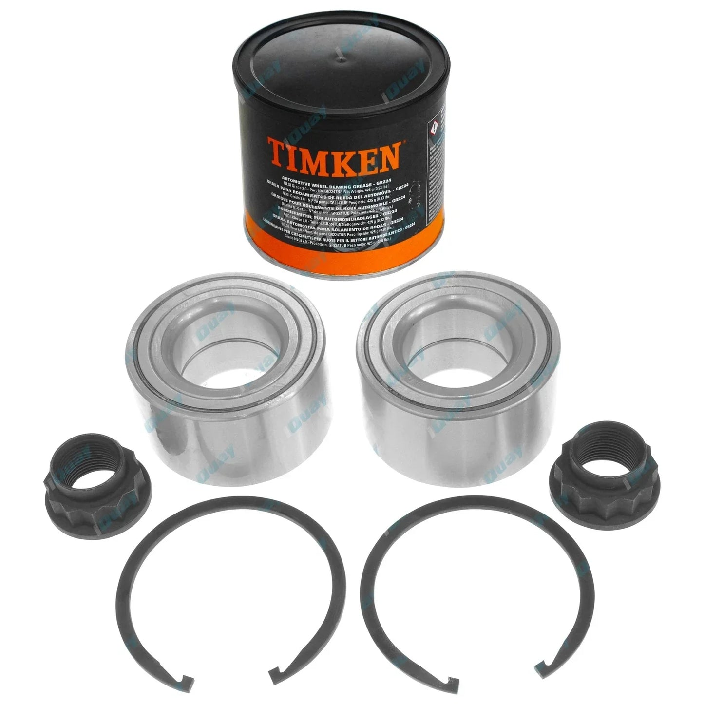 2 x Front Wheel Bearing Kits + Grease for Toyota Echo NCP10 NCP12 NCP13 (1999-2005)