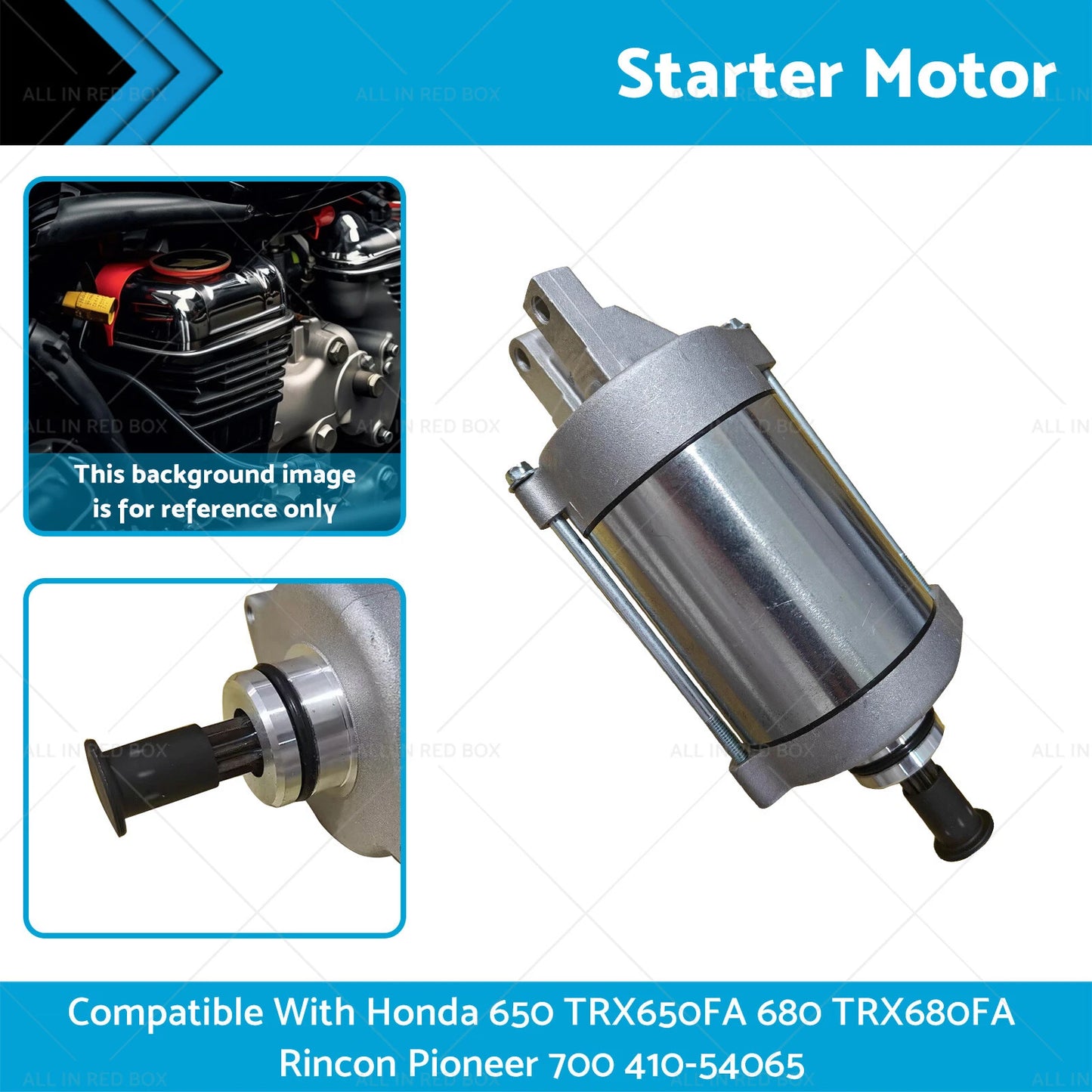 Starter for Honda 650 TRX650FA TRX680FA Rincon Pioneer 700 (2004-2023)