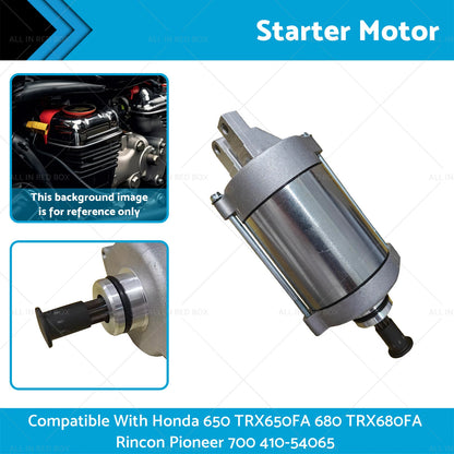 Starter for Honda 650 TRX650FA TRX680FA Rincon Pioneer 700 (2004-2023)