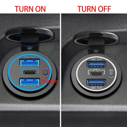 12V 24V Dual USB Fast Power Charger Socket for Car Boat