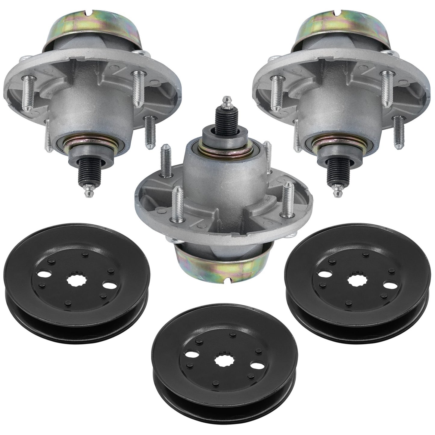 Caltric Deck Spindle Assembly w Pulley for John Deere X534 (2008–2018)