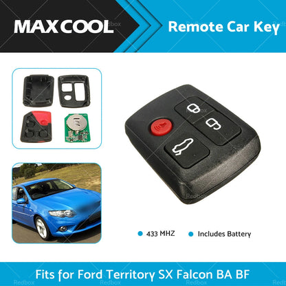433MHz 4 Button Remote Key for Ford Territory SX XR6 XR8 Falcon (2004-2016)