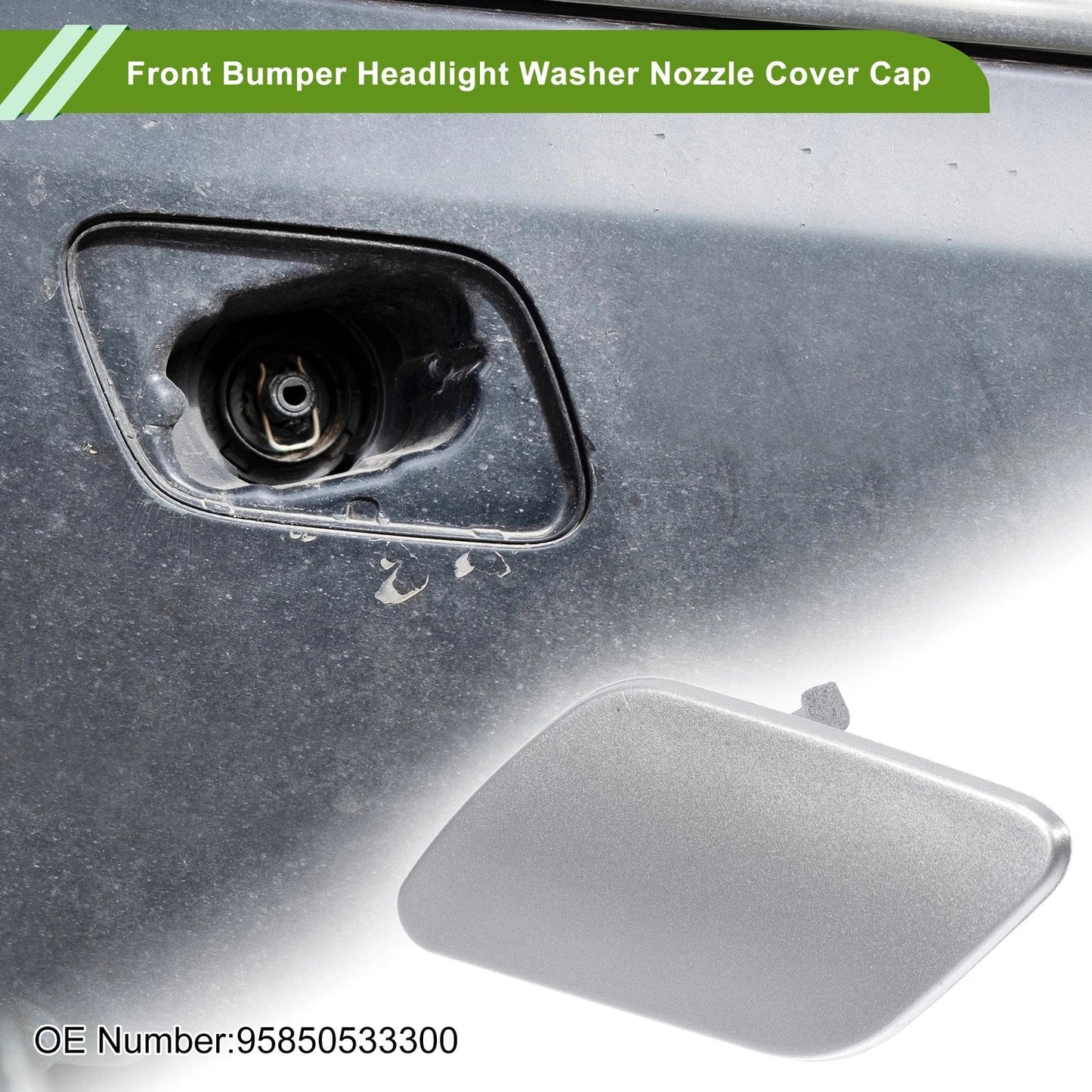 Washer Nozzle Cover for Porsche Cayenne 92A (2011-2018) - Silver Tone
