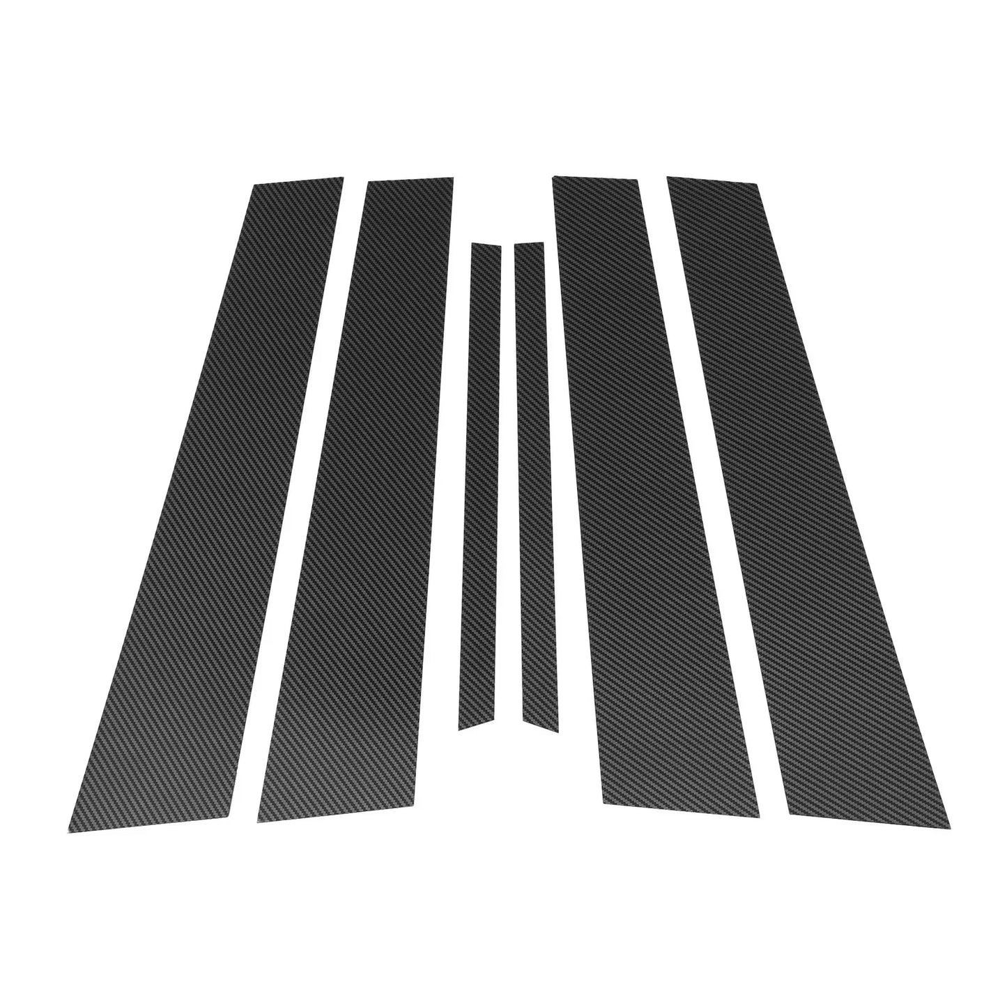 6 Pcs Door Pillar Window Trim for Mercedes C-Class Carbon Fiber (2015-2021)