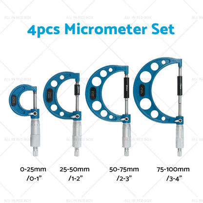 0-4in Outside Micrometer Set for Calibration Standards Wrench (2020-2023)