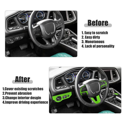 Steering Wheel Decoration Trim for Dodge Charger Challenger (2015-2021)
