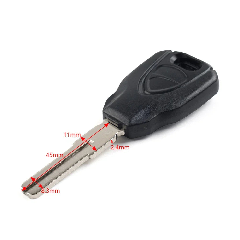 Black Uncut Blade Blank Key for Ducati XDiavel 1260, Multistrada 950S (2016-2023)