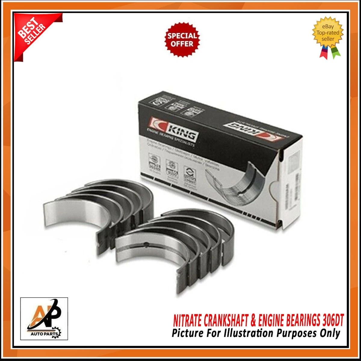 Crankshaft with Engine Bearings for Land Rover Range Rover 3.0 (306DT) (2002–2005)