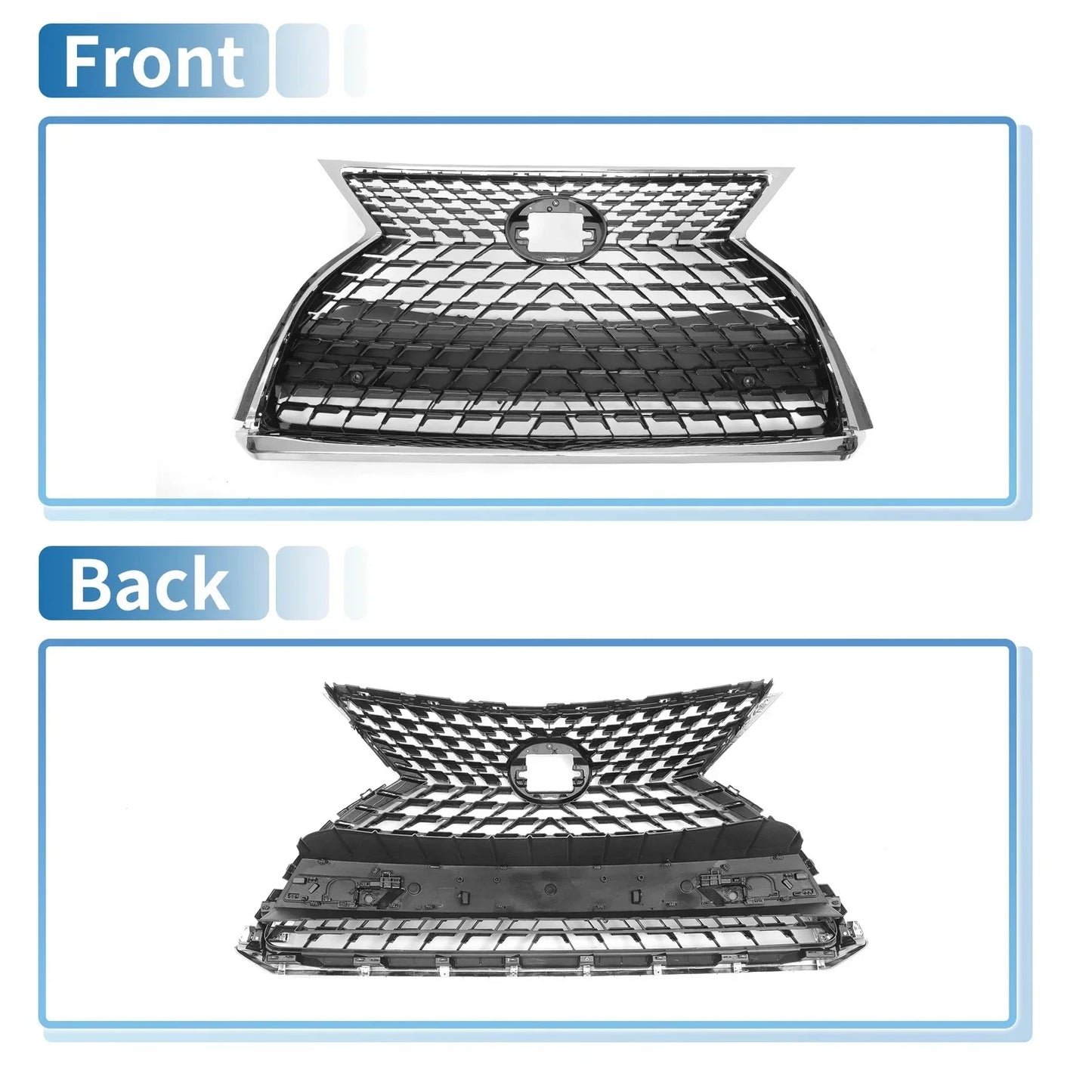 Front Hood Bumper Grille for Lexus RX 350 F Sport (2020-2022)