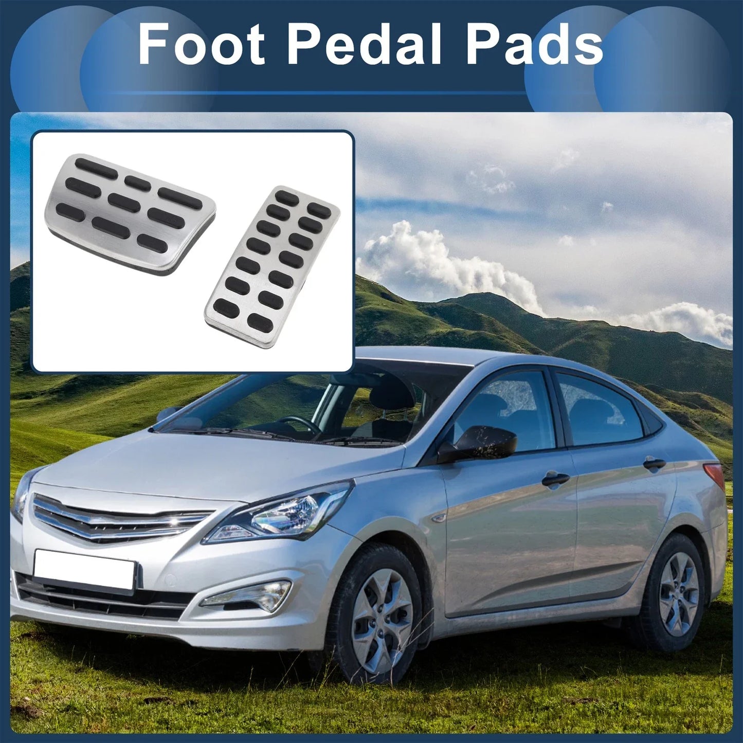 Automatic Footrest Pedals Cover for Hyundai Accent (2011-2019)