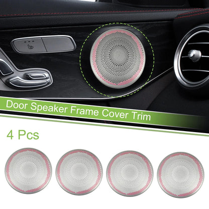 4pcs Door Speaker Frame Cover Trim for Mercedes Benz C E GLC Class (2015-2023)