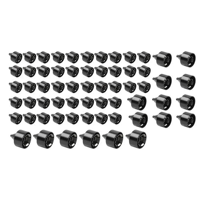 62X Engine Bolt Black Cap Kit for Harley Touring Road King Softail Trike (18-24)