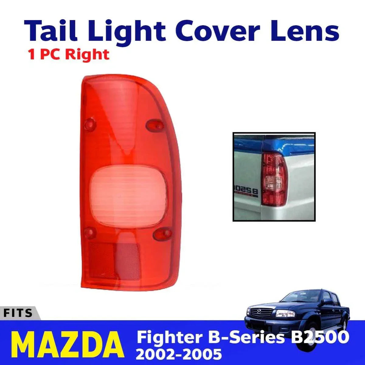Tail Light Rear Lamp Cover Lens RH Fits Mazda B2500 B-Series Truck 2002-05 D06