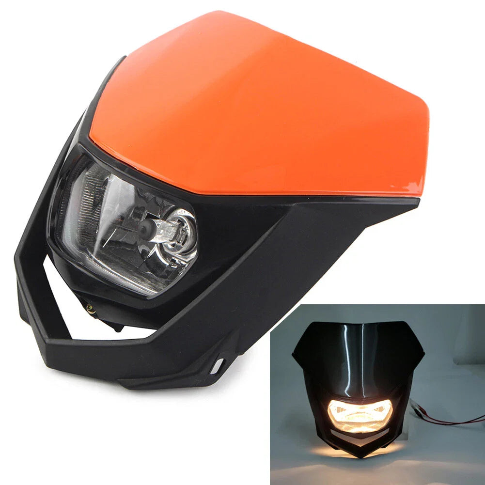 Universal Headlight Fairing for Supermoto Dirt Bike - Orange