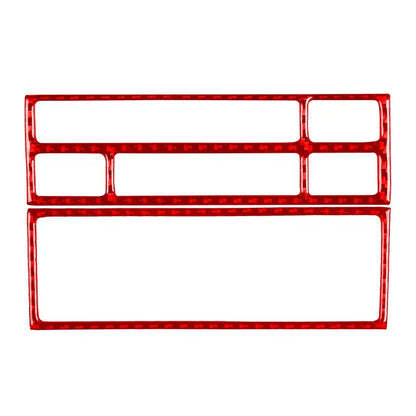 Carbon Fiber Red Console Radio CD Panel Cover Trim for BMW 3 Series (1991-1999)