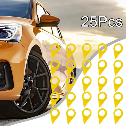 25 x 19mm Yellow Wheel Nut Indicators for Truck Safety