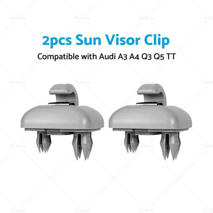 Grey Sun Visor Clip Holder Hook Bracket for Audi A3 A4 Q3 Q5 TT